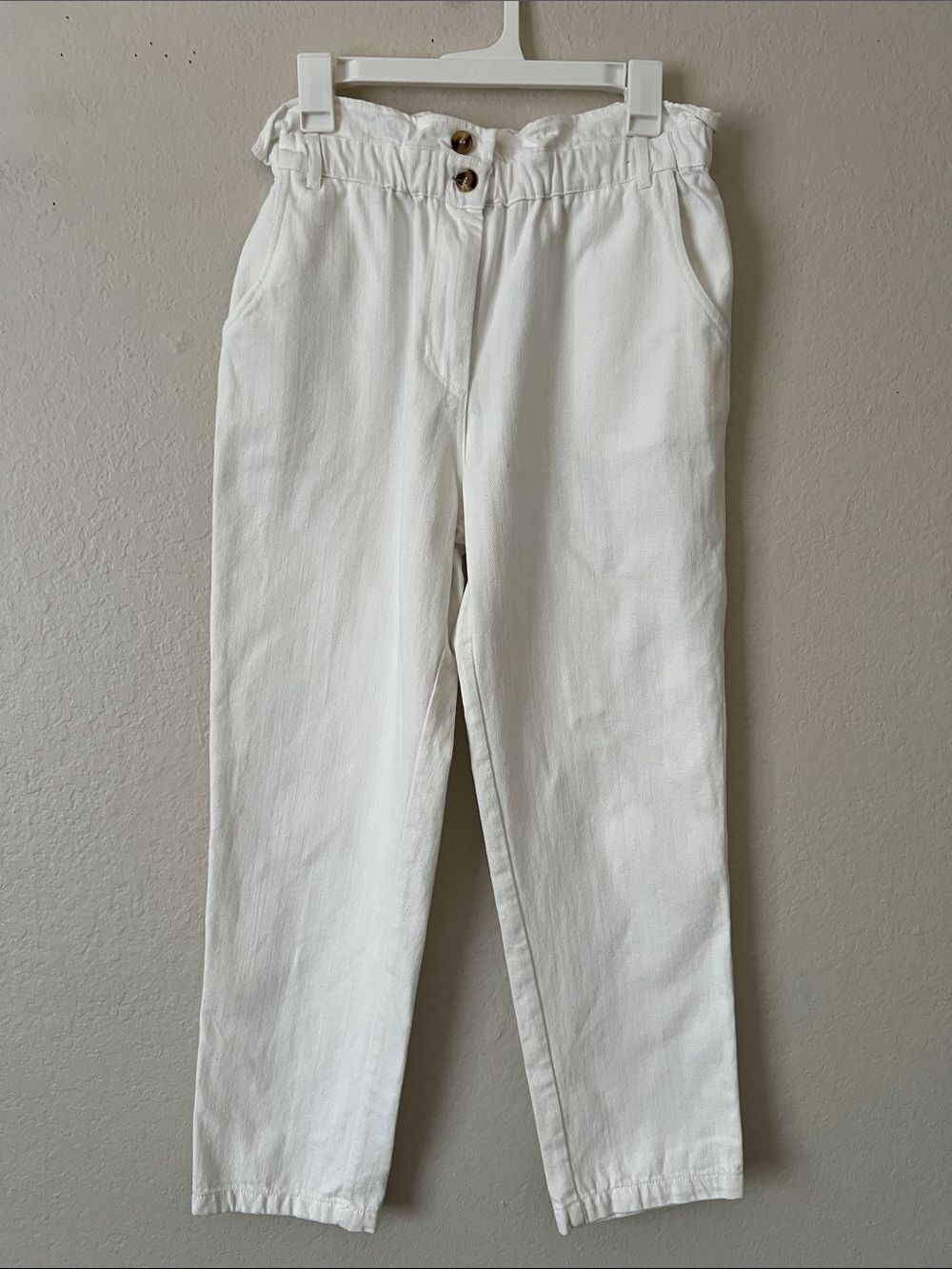 Like New! WHITEROOM + CACTUS High-Rise Paperbag Waist Pull On Pants White in M